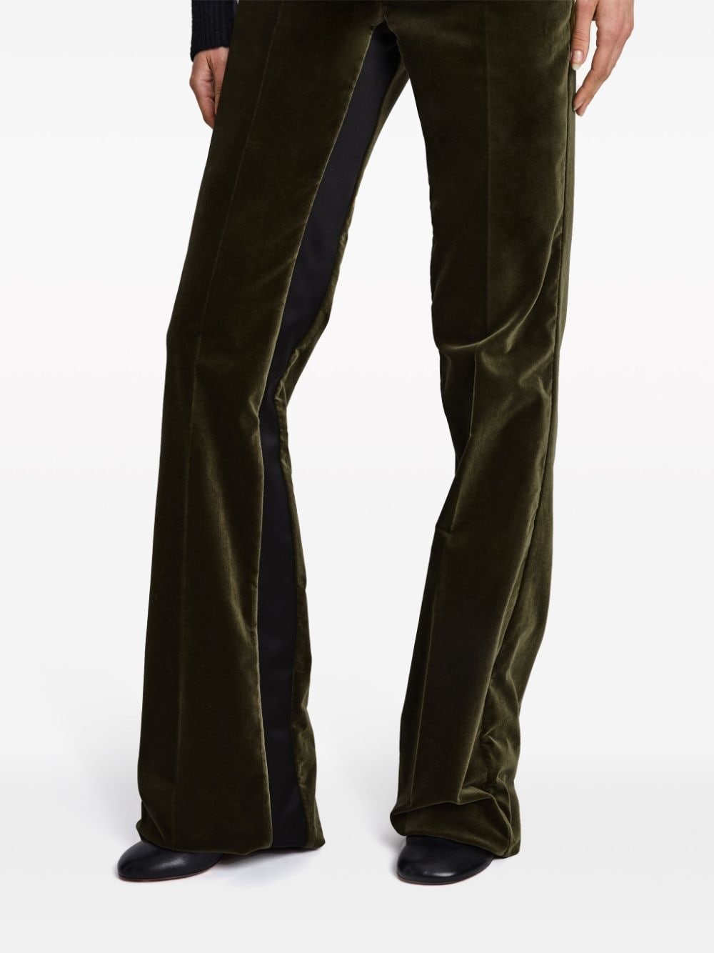 velvet flared trousers - 5