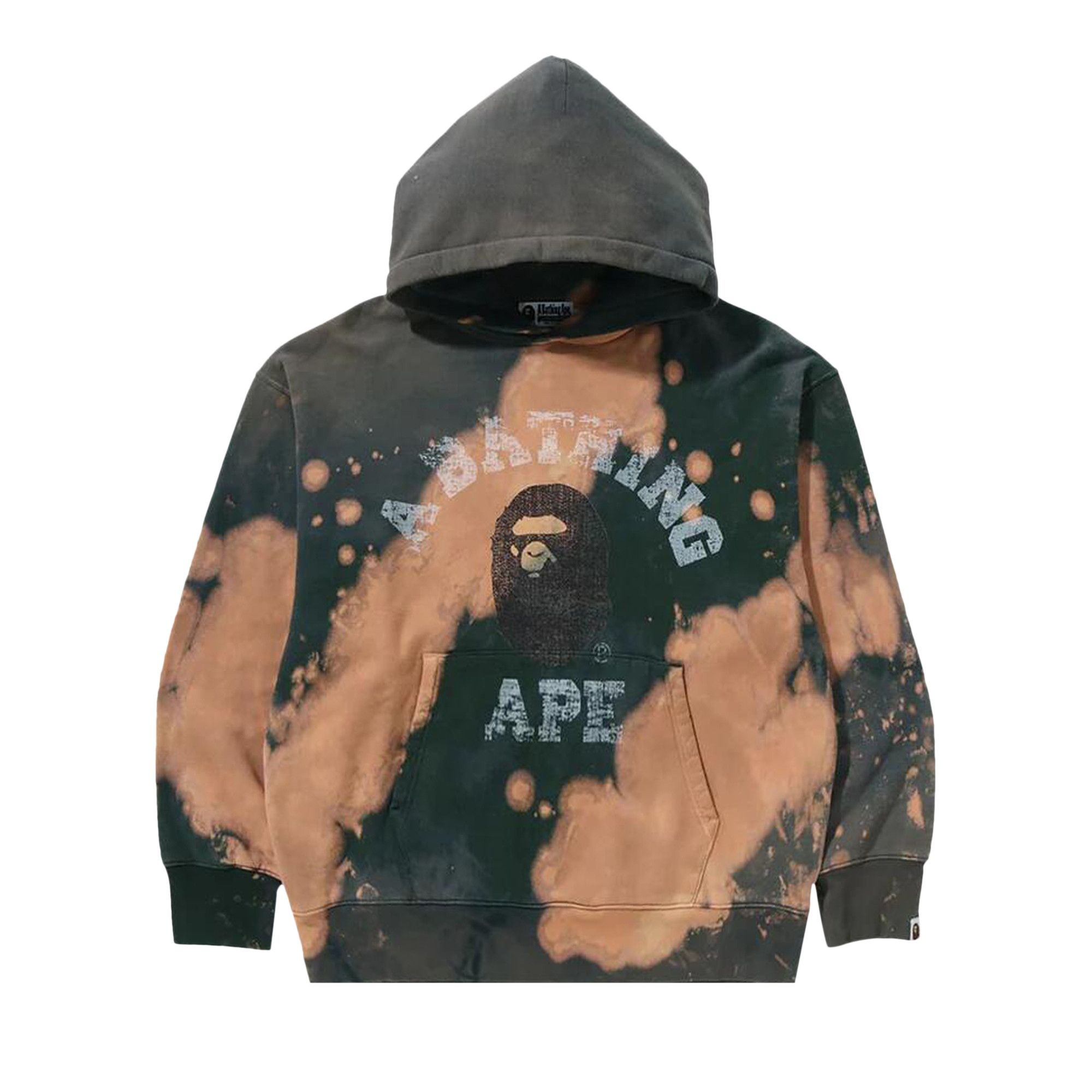 BAPE Tie Dye College Relaxed Fit Pullover Hoodie 'Beige' - 1