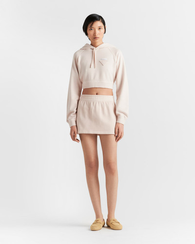 Prada Cotton fleece miniskirt outlook