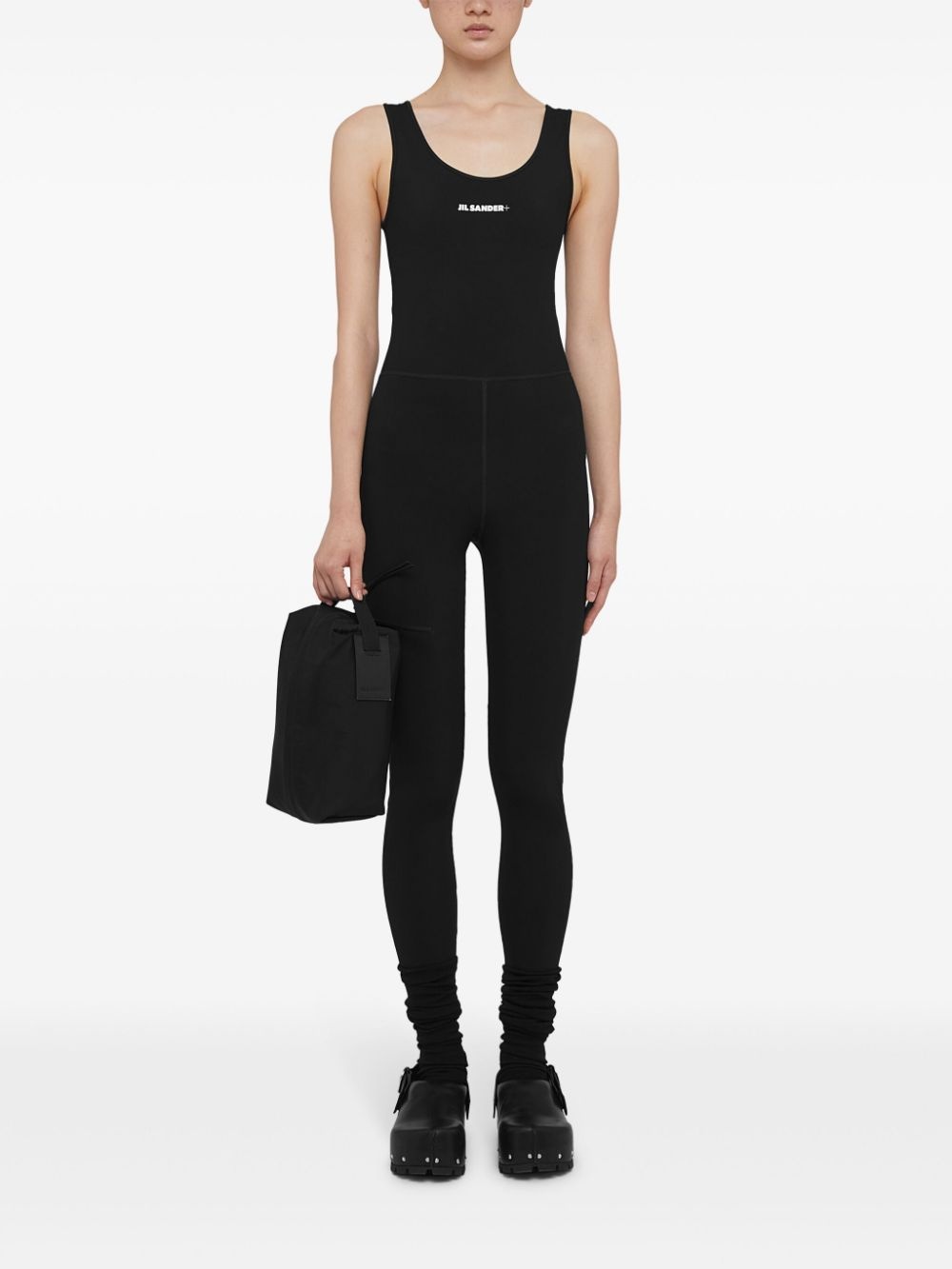 logo-print sleeveless jumpsuit - 2