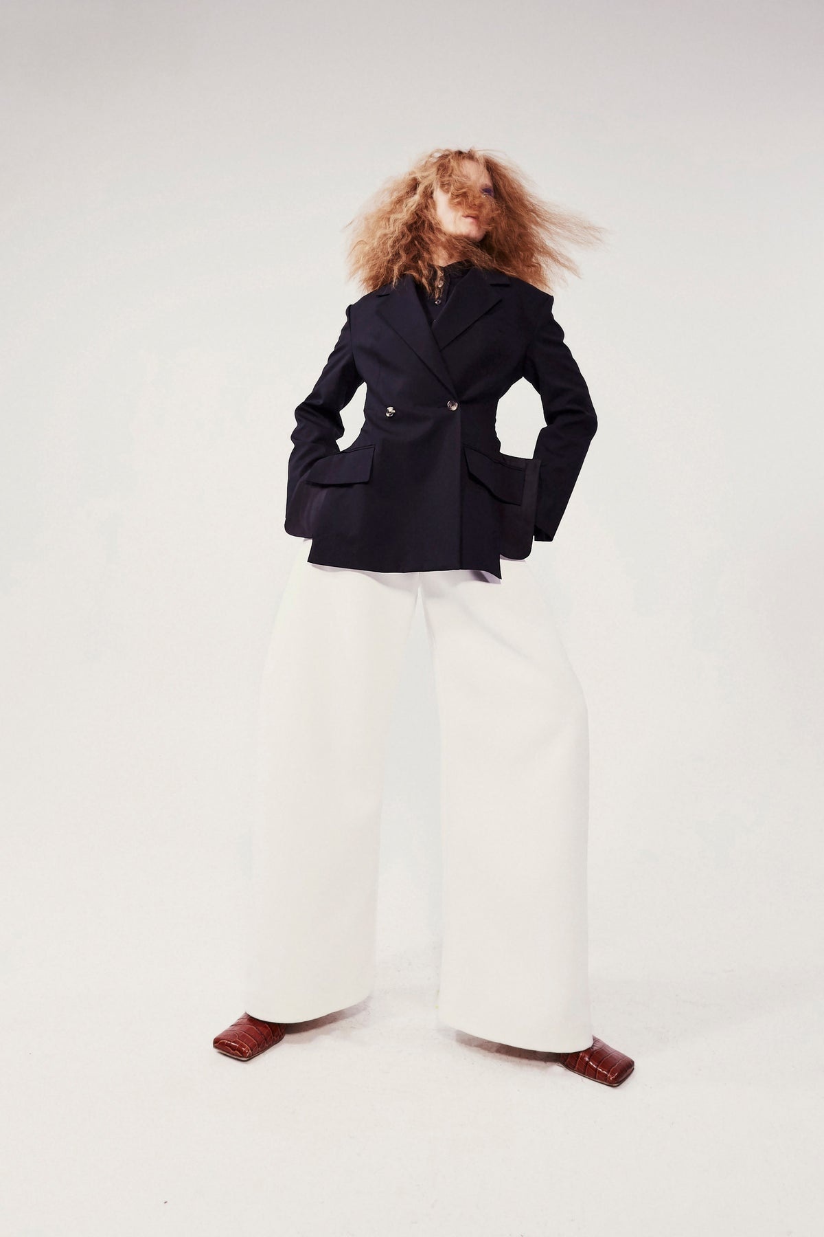 ROUNDED TAILORED TROUSERS WHITE - 10
