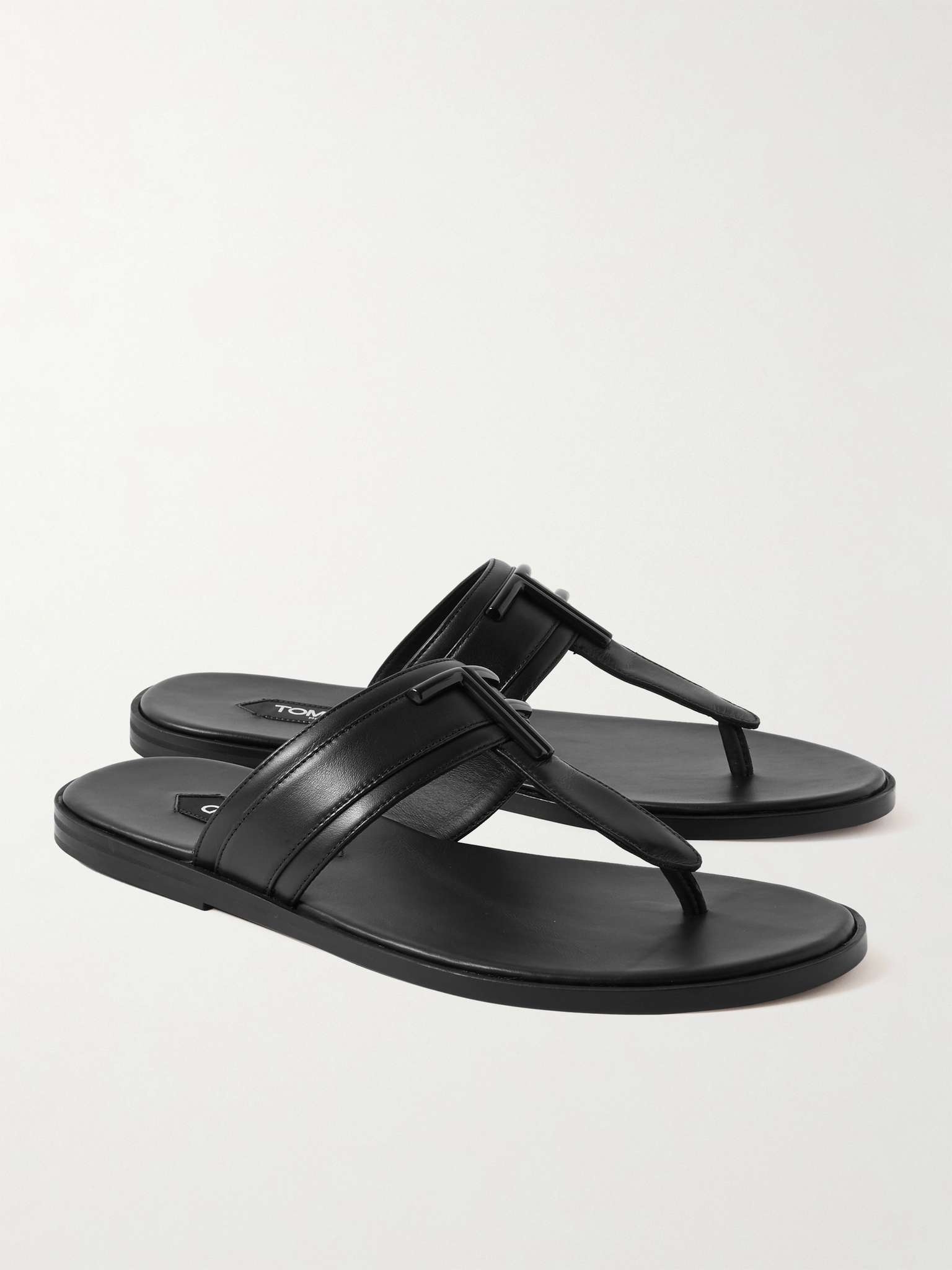 Brighton Logo-Embellished Leather Sandals - 3