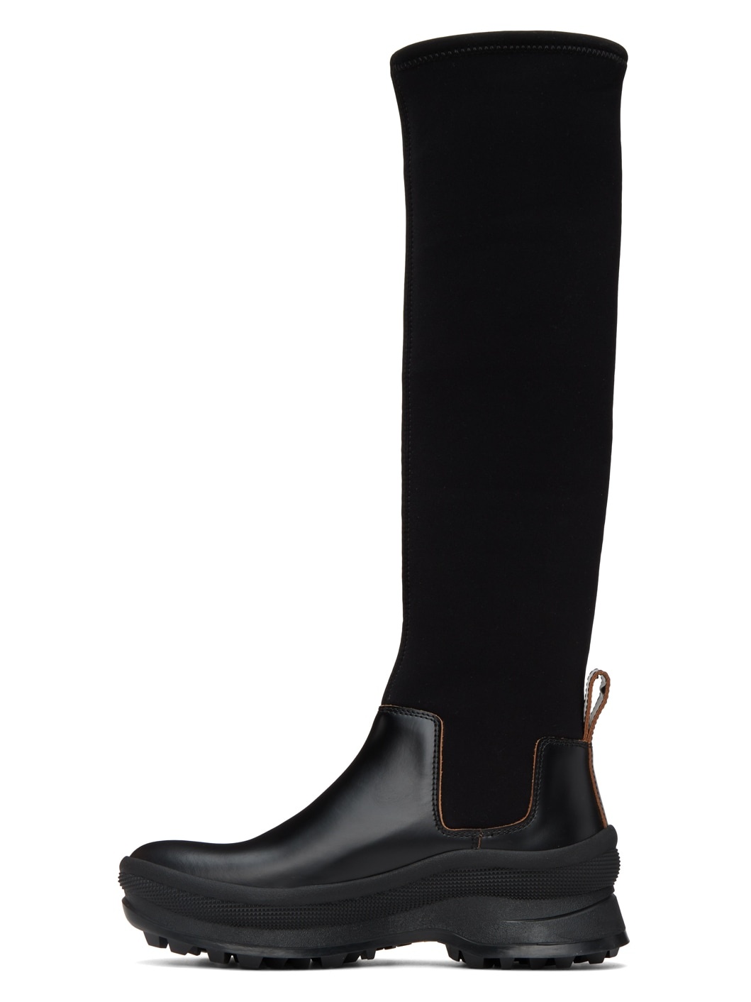 Black Leather Tall Boots - 3