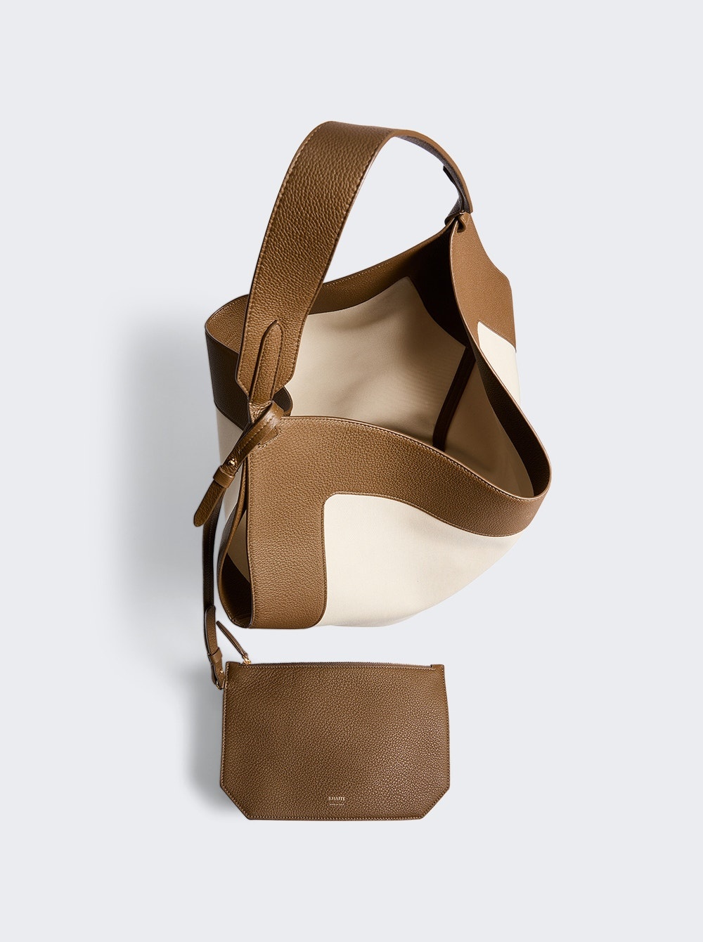 Lotus Medium Canvas Tote Cream And Dark Olive - 5