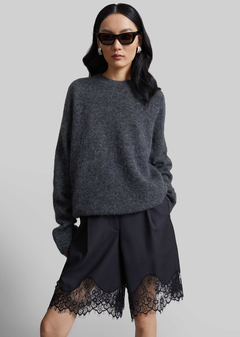 Lido Lace Bermuda Shorts - Dark Grey 5