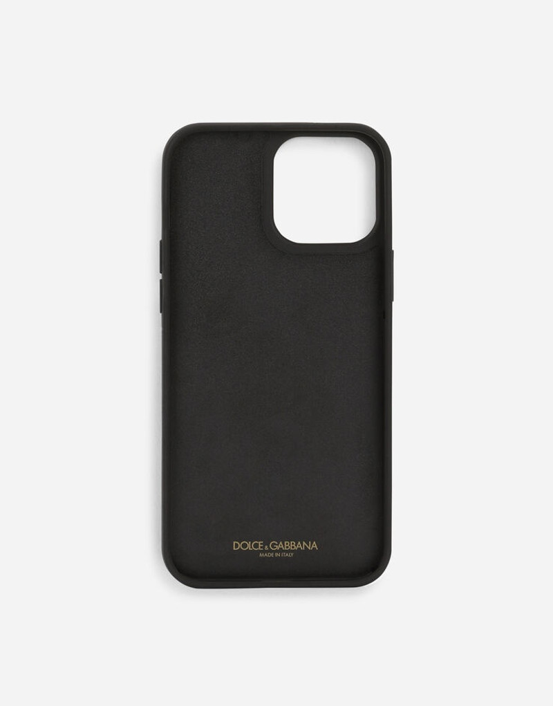 Dolce & Gabbana Leopard-print polished calfskin iPhone 14 Pro Max cover outlook