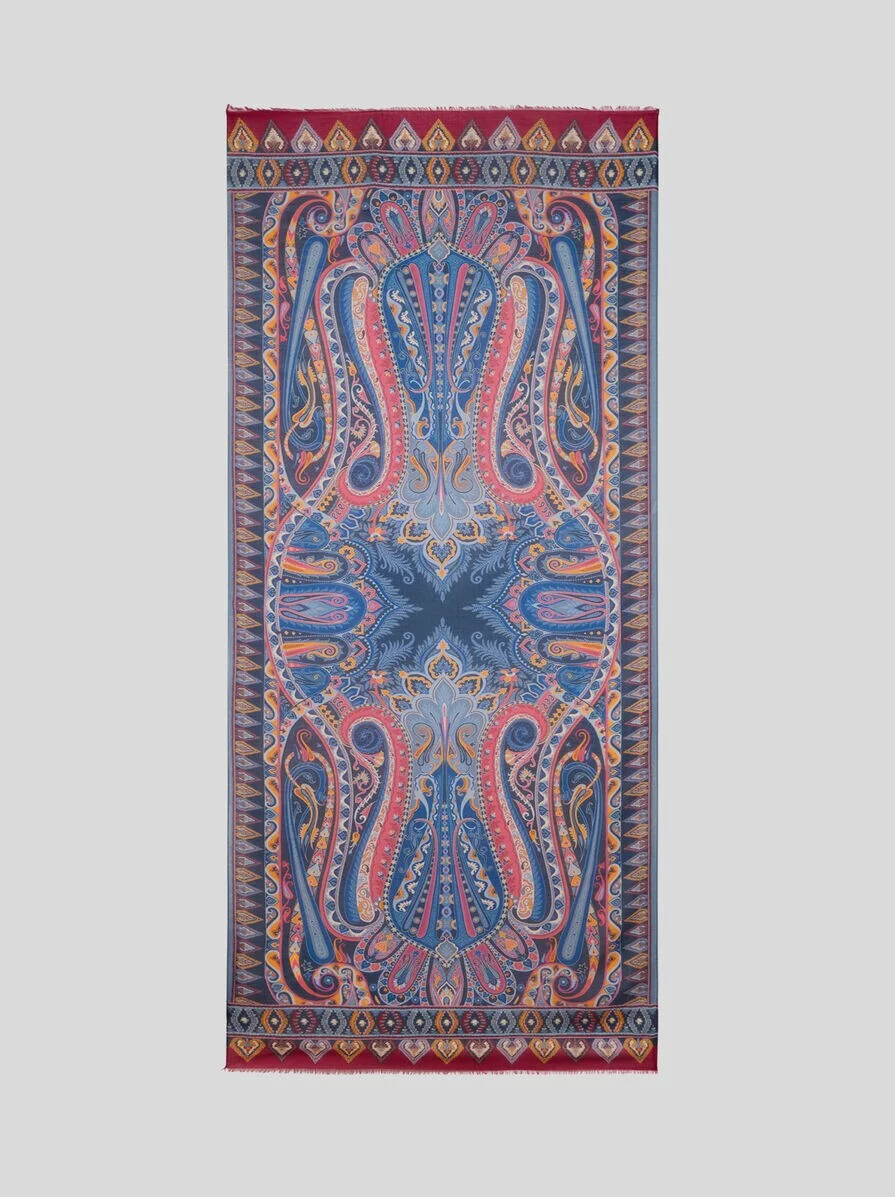 FLORAL PAISLEY SCARF - 1