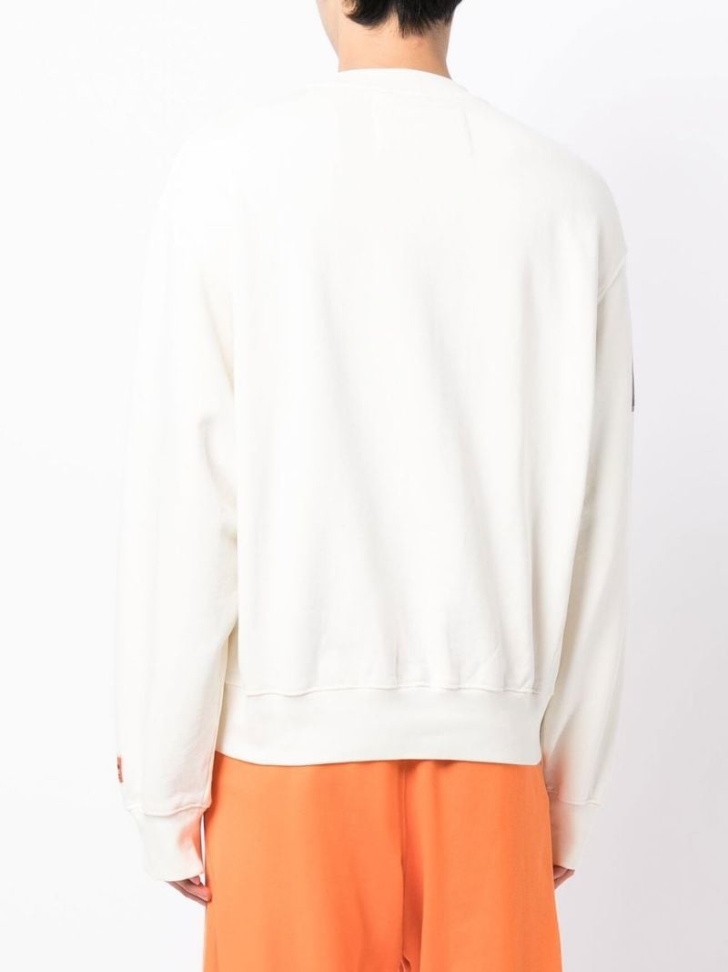 slogan-print long-sleeved sweater - 4