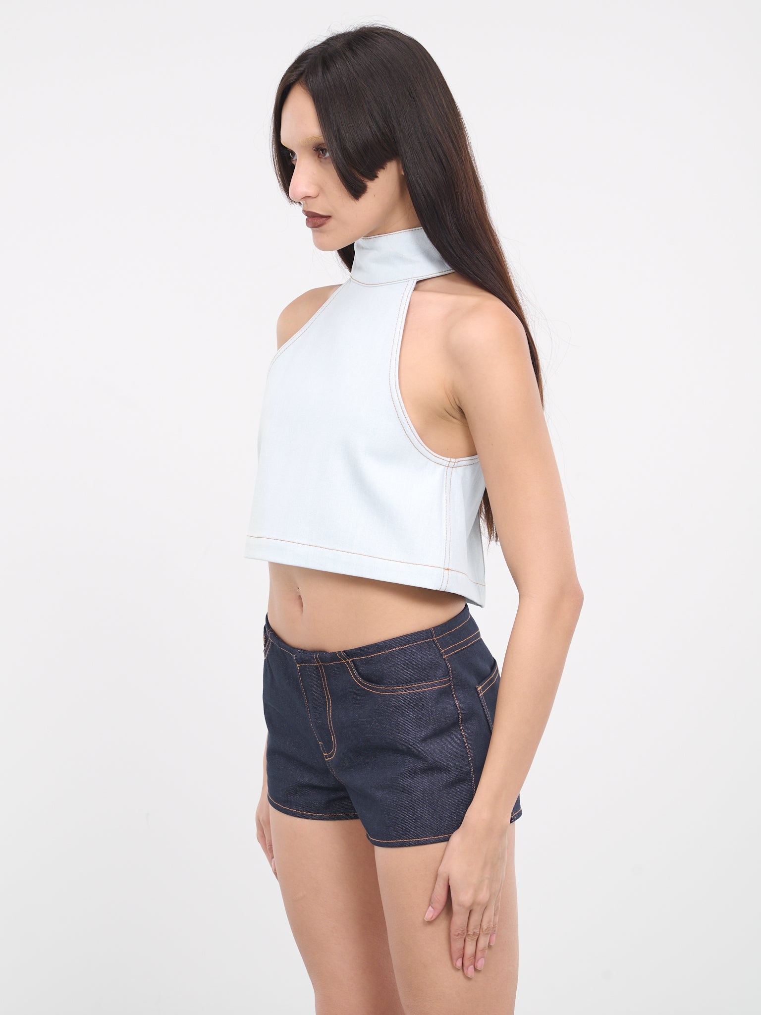 Denim Halterneck Top - 2