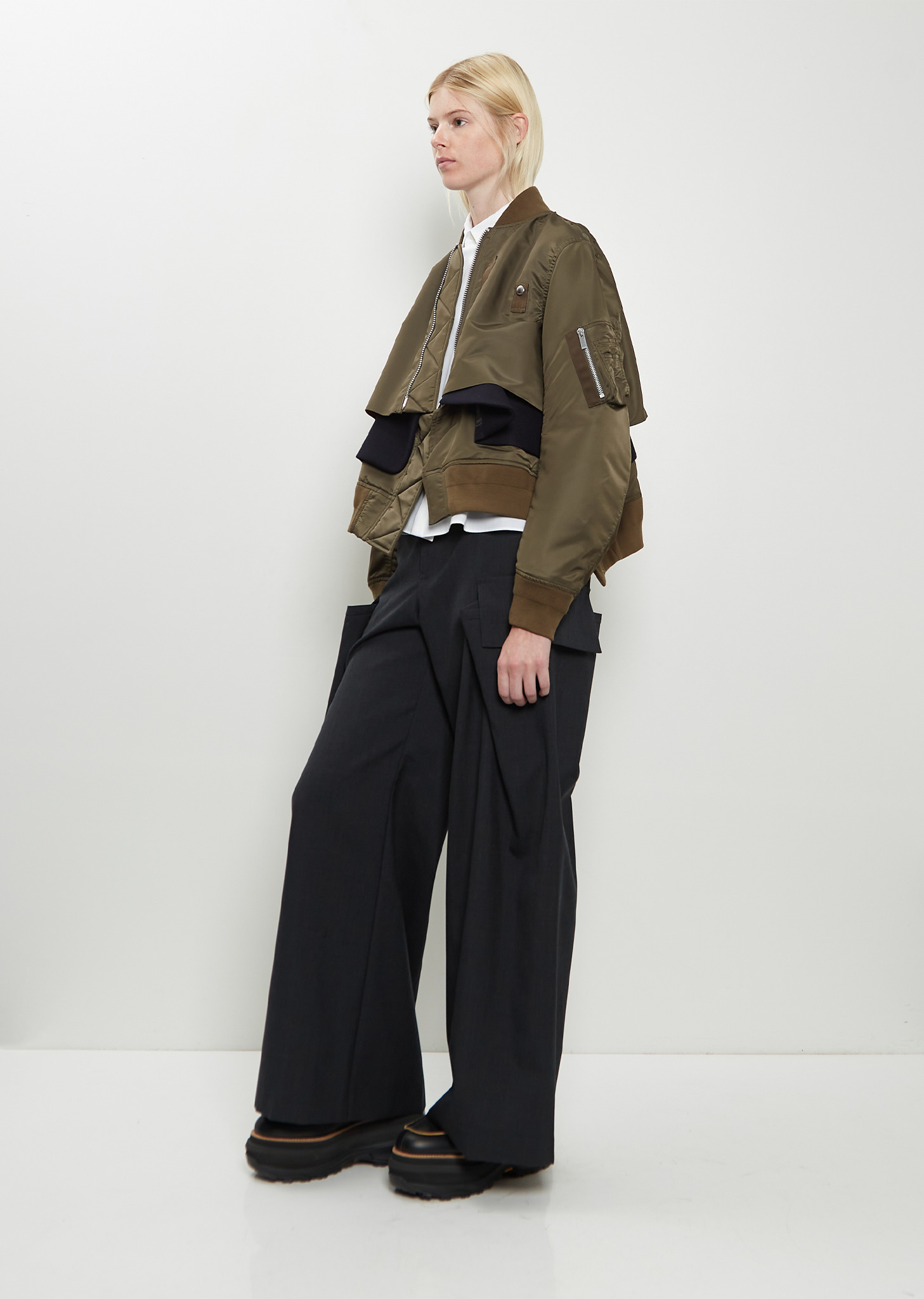Technical Twill x Wool Melton Blouson - 4