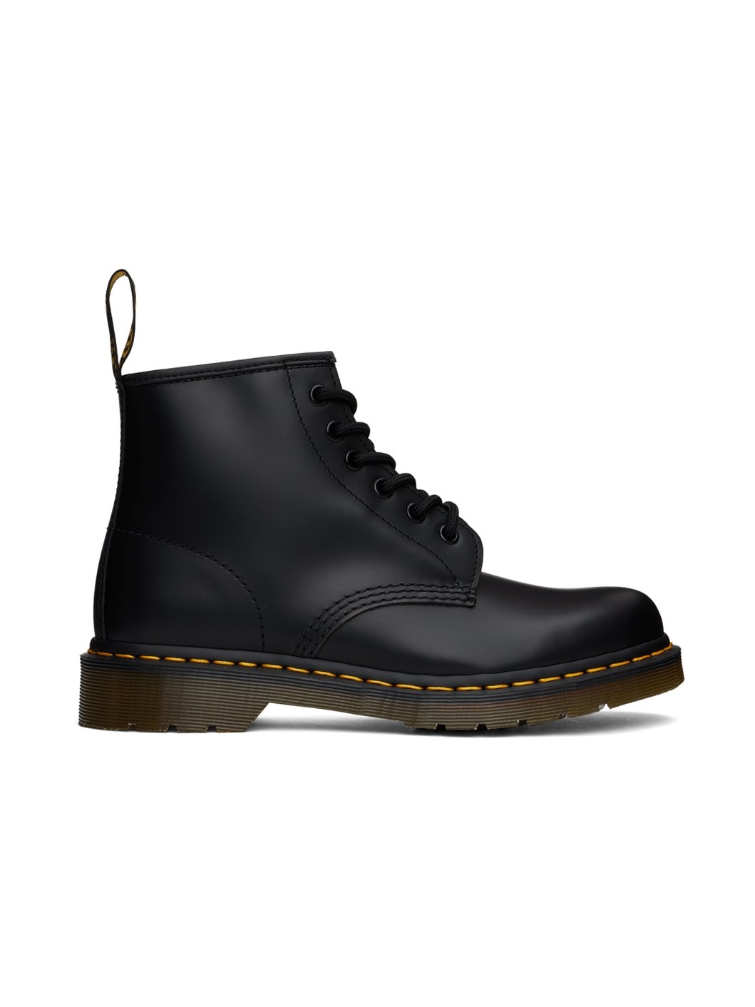 Black 101 Yellow Stitch Ankle Boots - 1