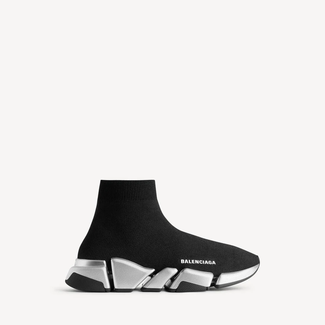 Women's Speed 2.0 Recycled Knit Sneaker in Black/silver - 1