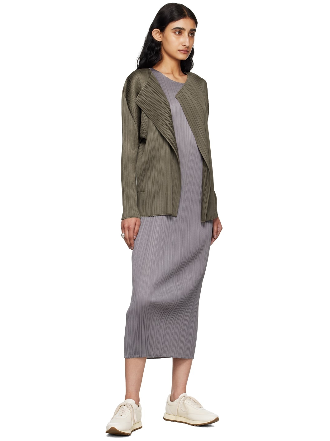 Gray Basics Midi Dress - 4