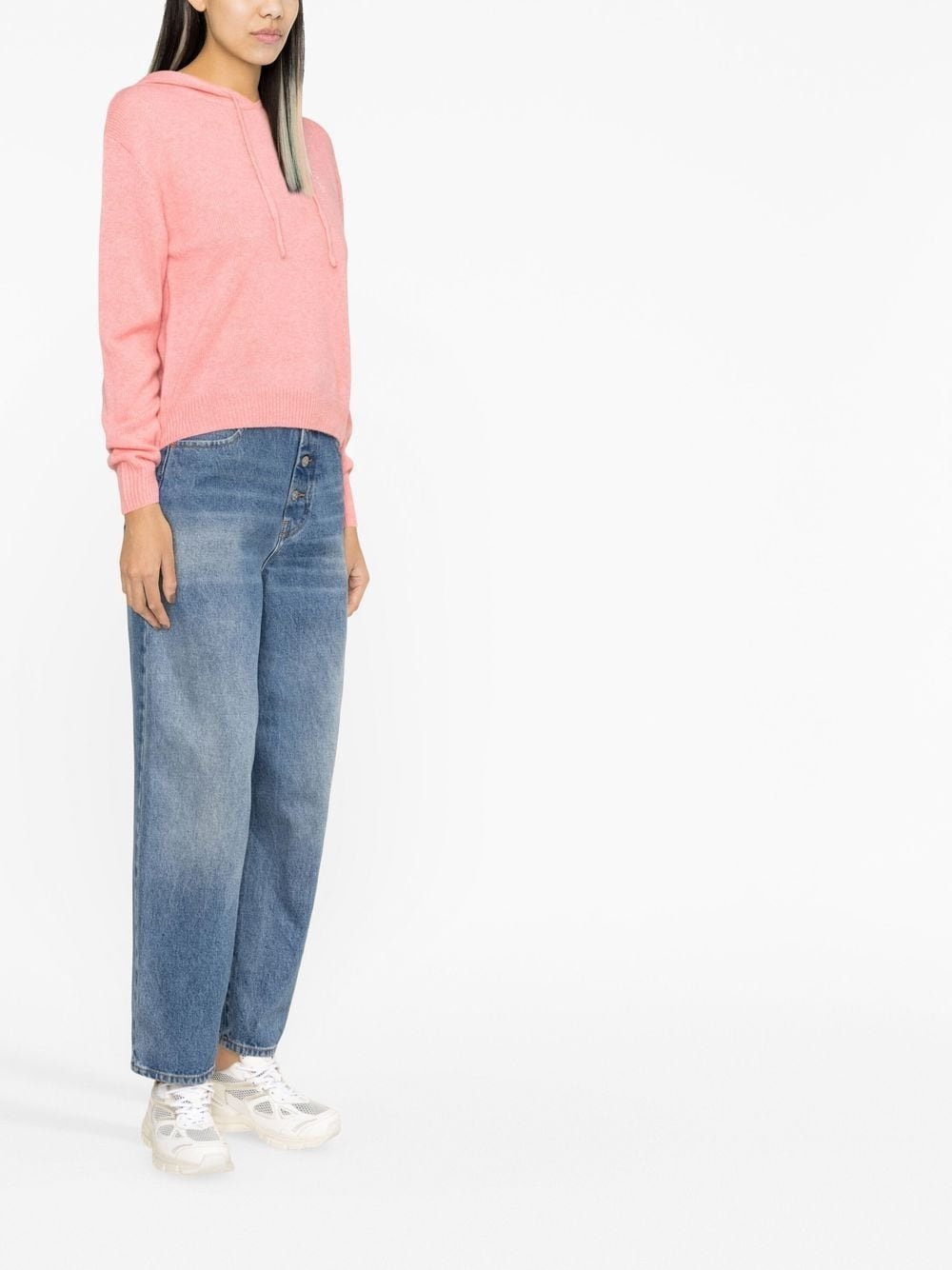 logo-embroidered cashmere hoodie - 3