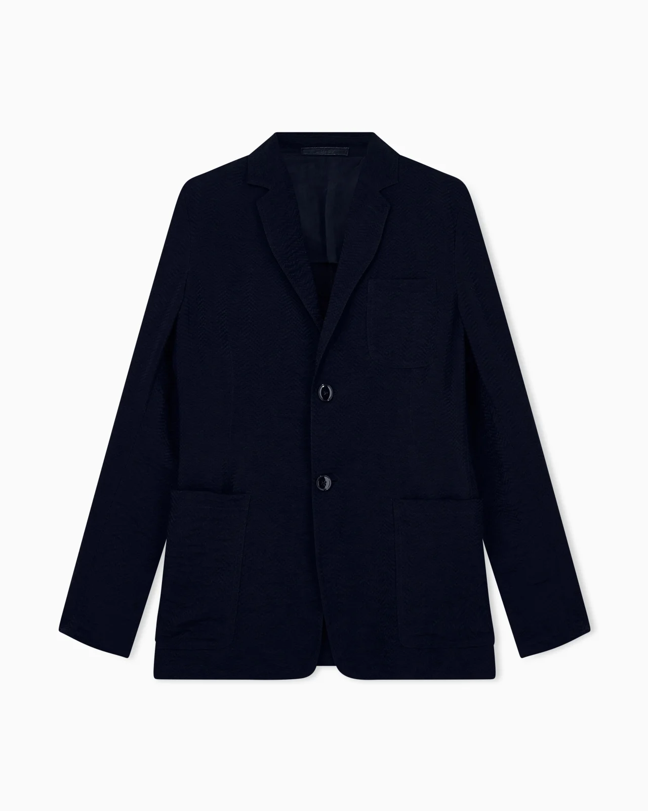 BLAZER REGULAR FIT IN MICRO JACQUARD CHEVRON CUPRO - 1