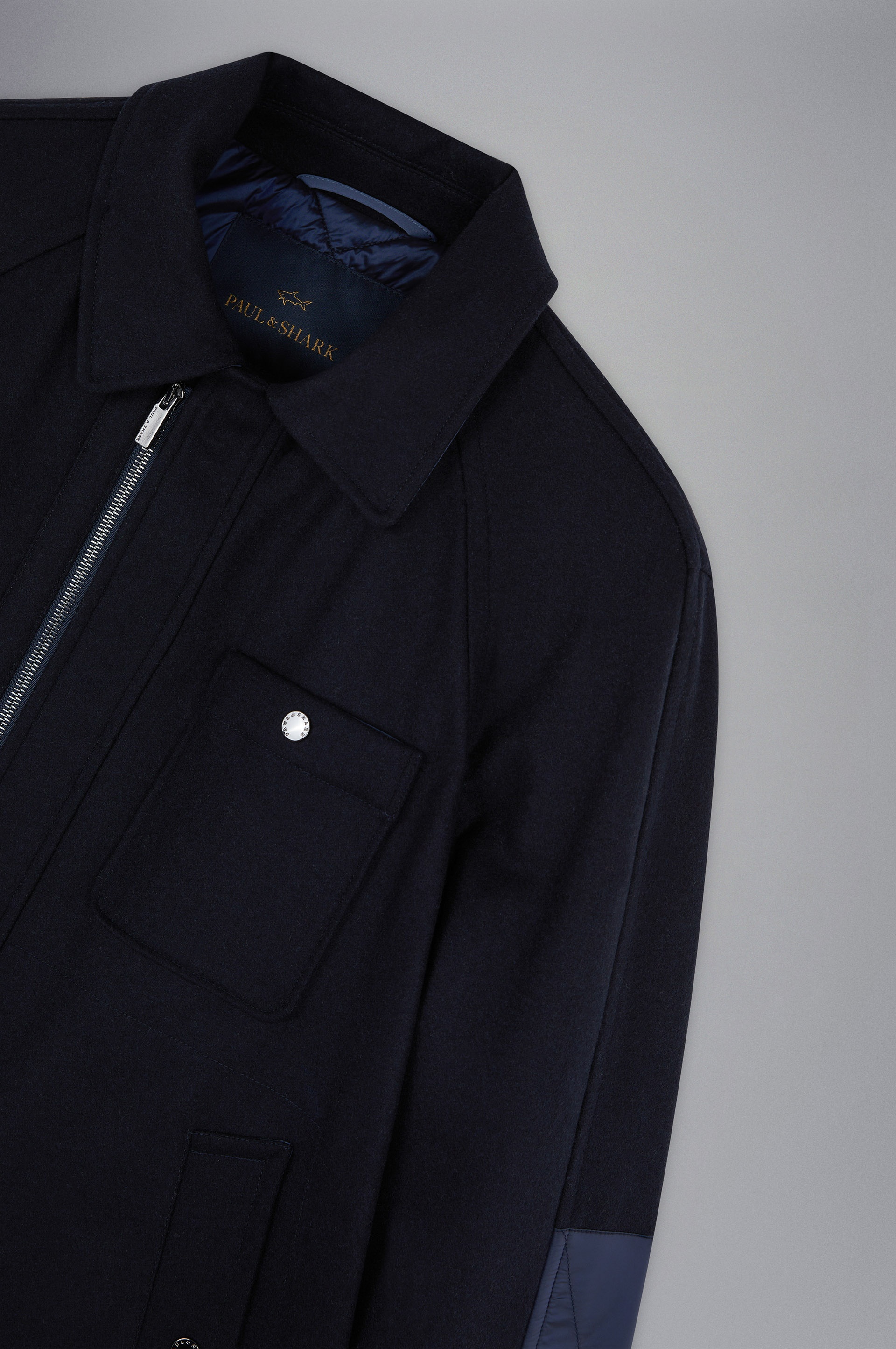 RE-WOOL JACKET WITH IRIDESCENT NYLON LINING - 5