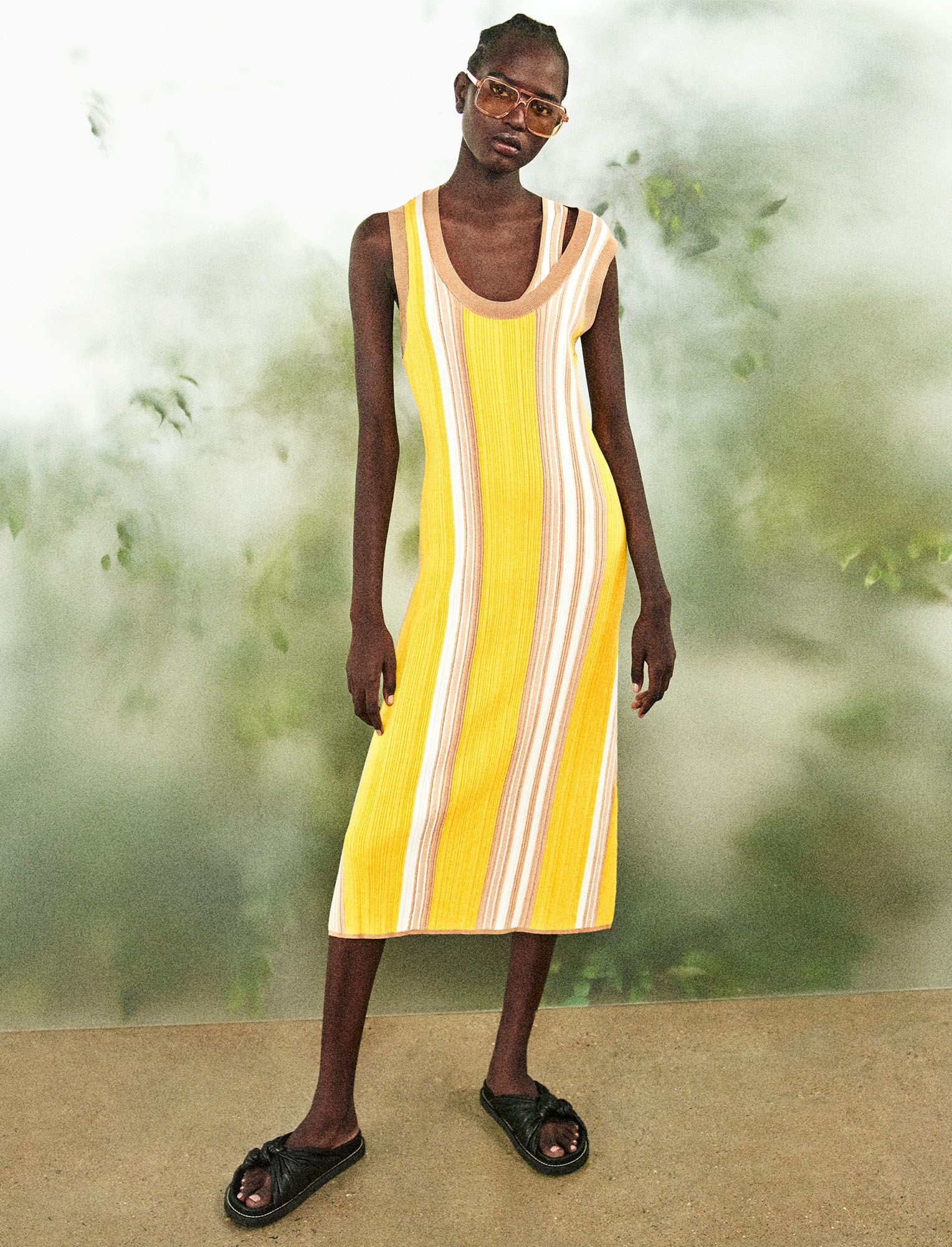 Colour Block Rib Dress - 4