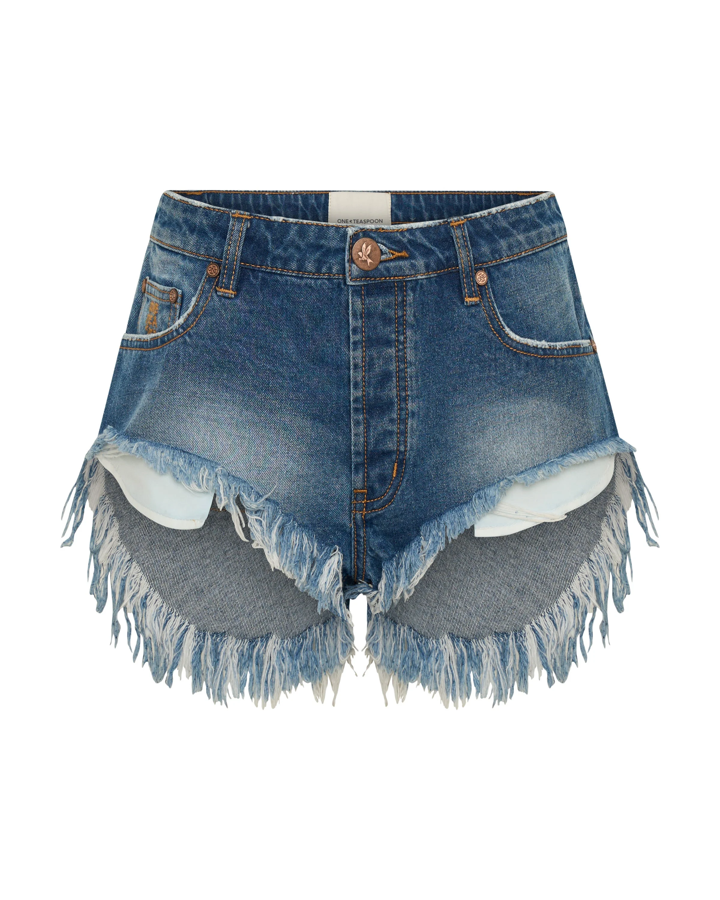 Rollers Low Waist Denim Shorts - Pacifica Blue - 1