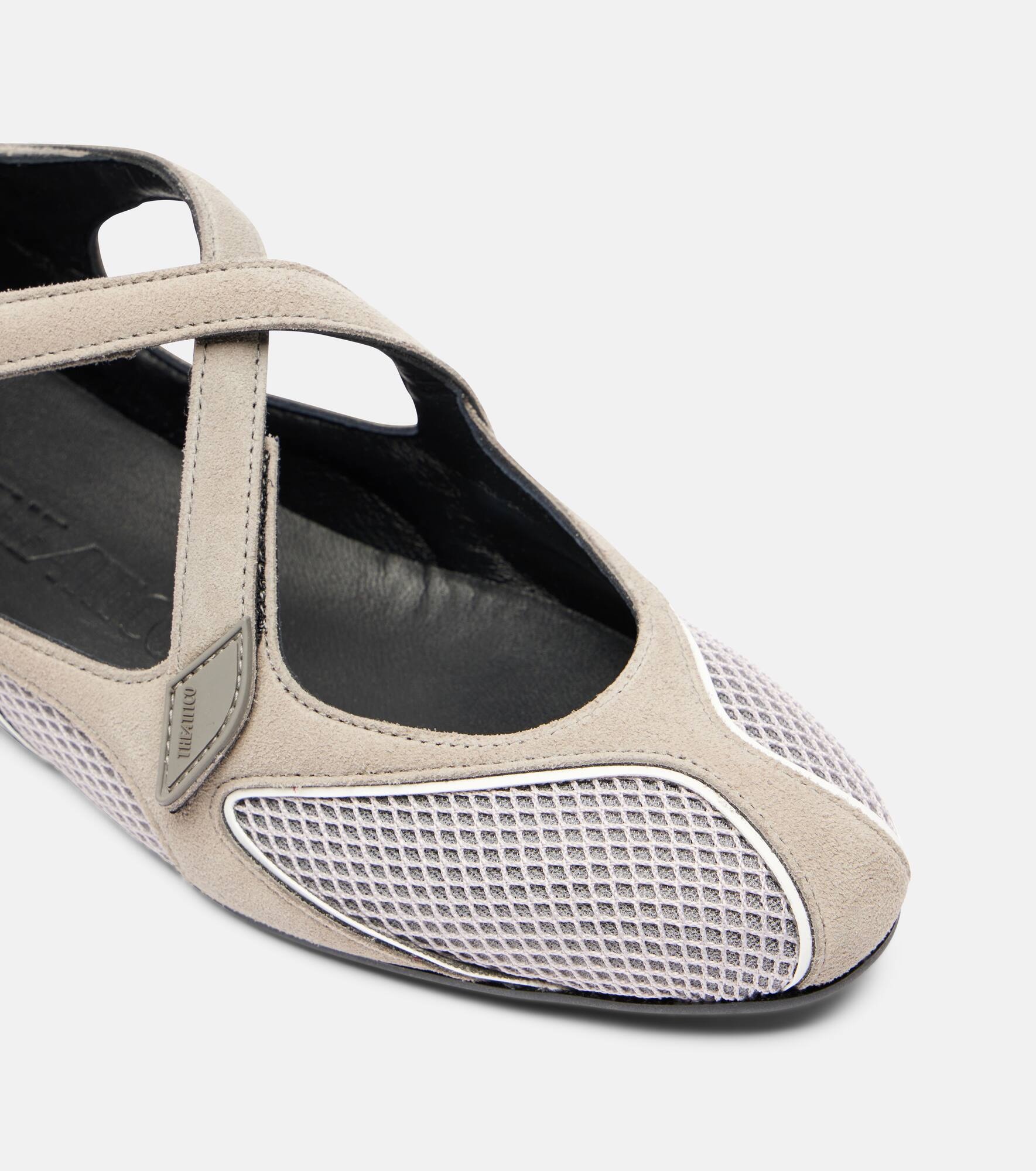 Floor 01 suede and mesh ballet flats - 5