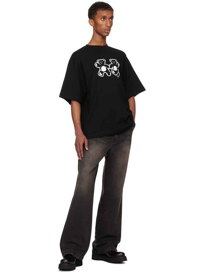 We11done Black Teddy Twins T-shirt outlook