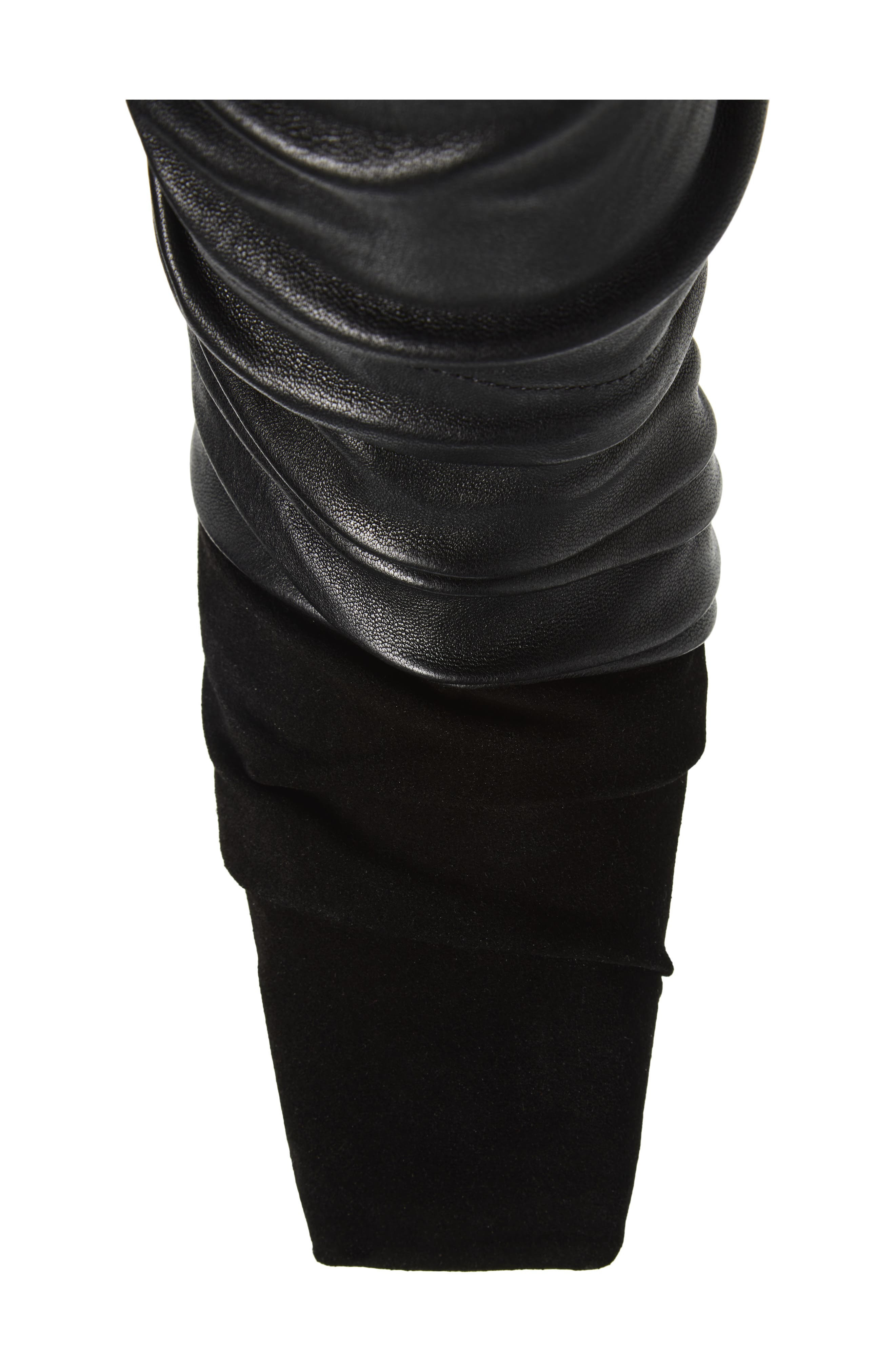 Rick Owens Cantilever Mixed Media Boot in Black/Black at Nordstrom - 5