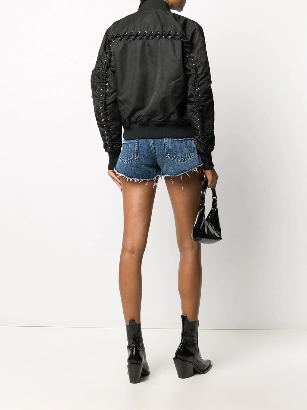 whipstitch-trimmed bomber jacket - 2