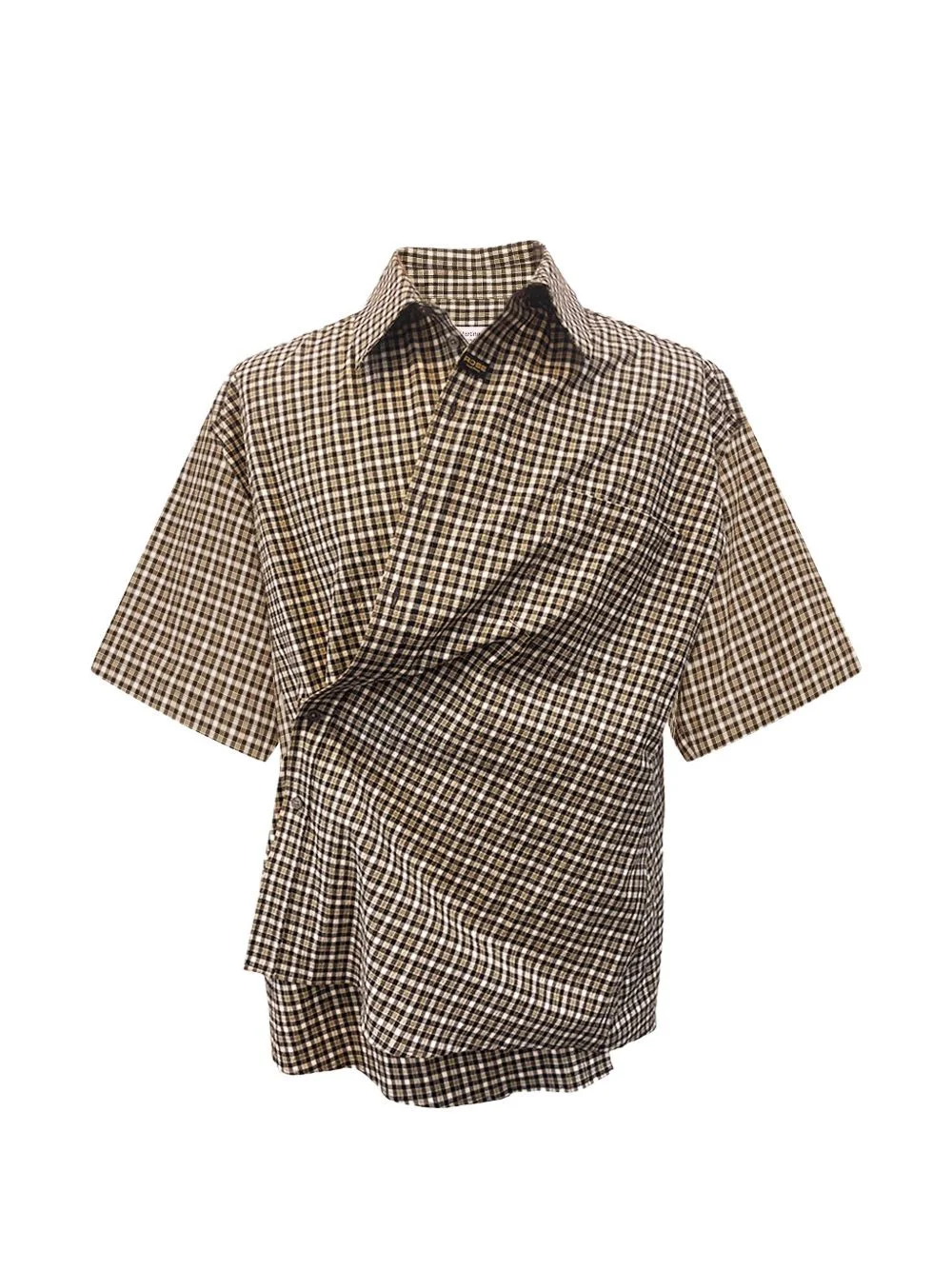 check-pattern short-sleeve shirt - 1