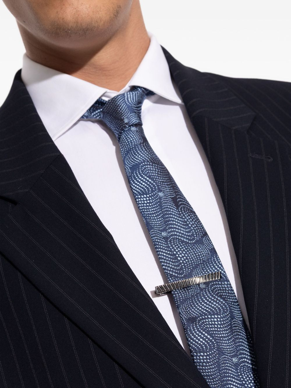 platinum-plated rectangular tie bar - 4