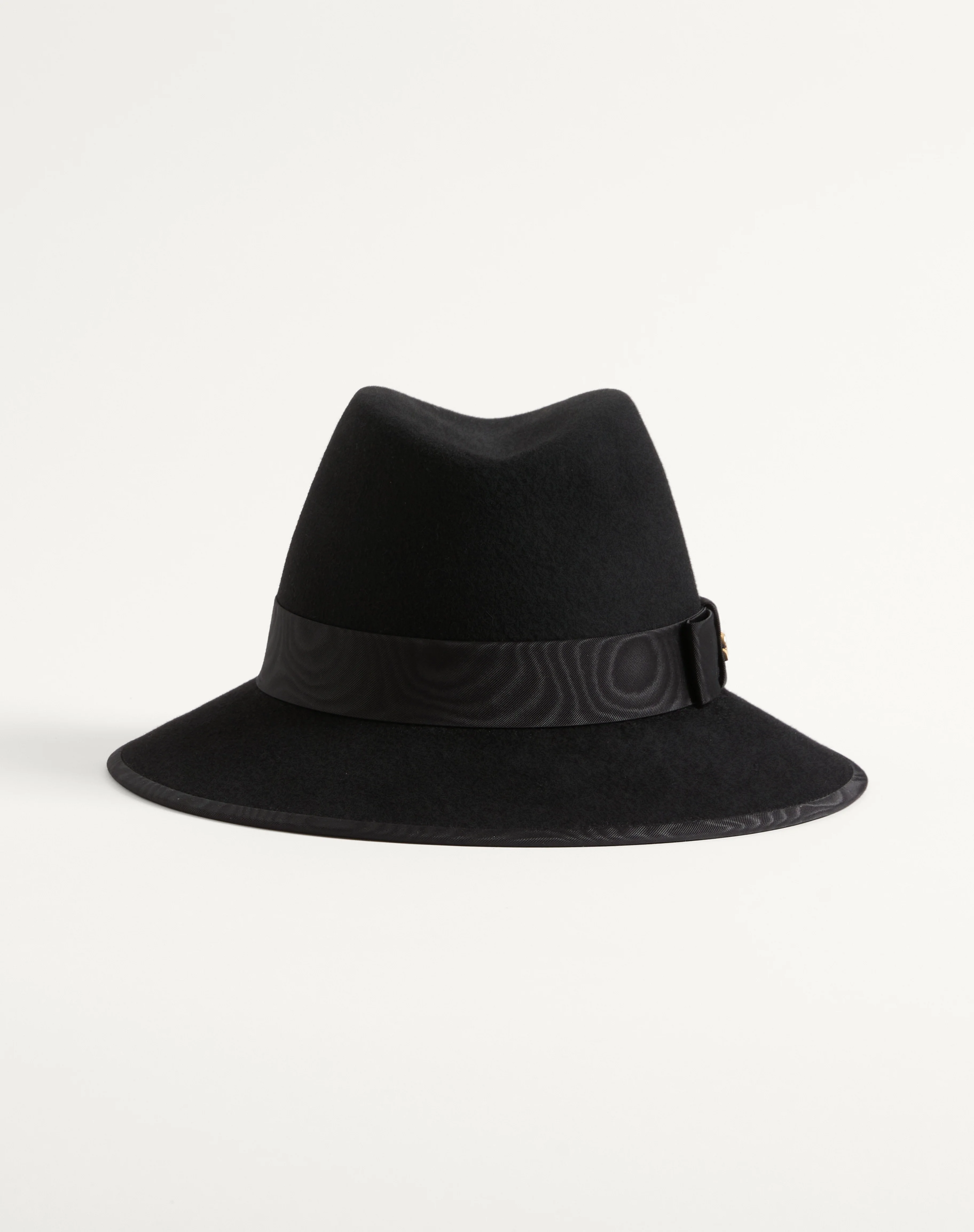 VLOGO SIGNATURE FELT HAT WITH MOIRÉ RIBBON - 1