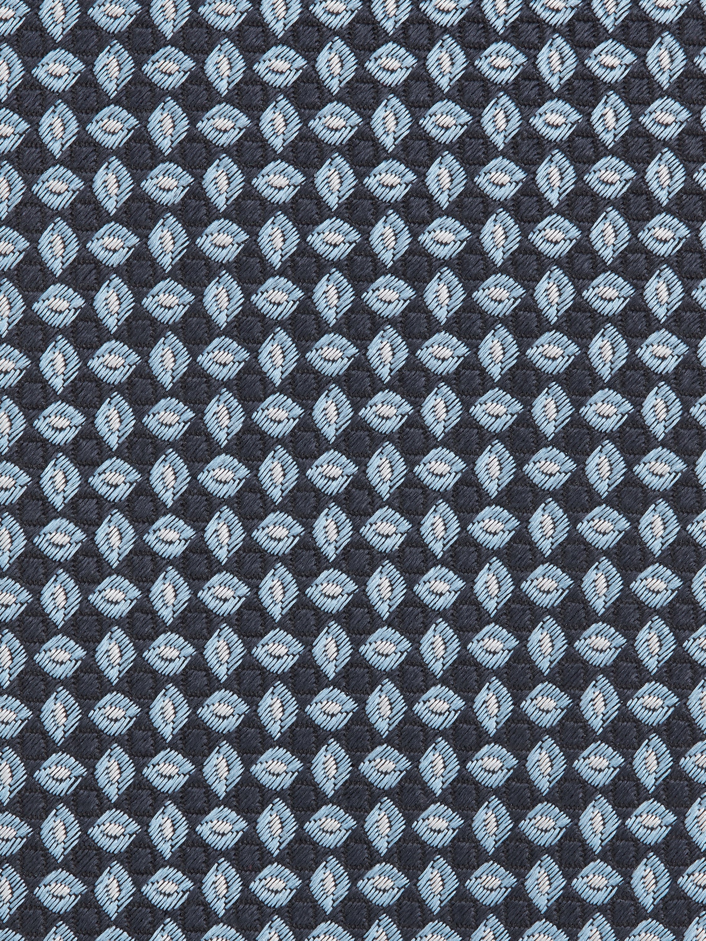 DARK BLUE CINQUE PIEGHE SILK TIE - 2