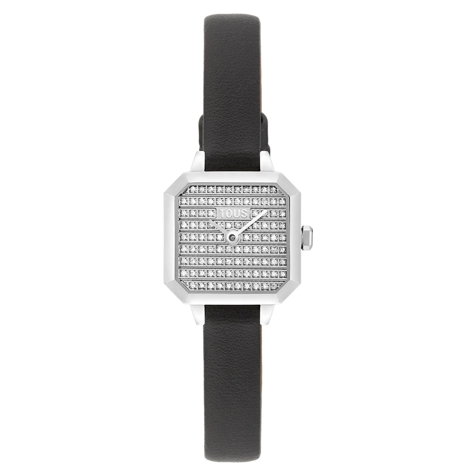Watch with analog Swiss movement with 0.30ct in diamonds and leather bracelet Les Classiques Mini - 1