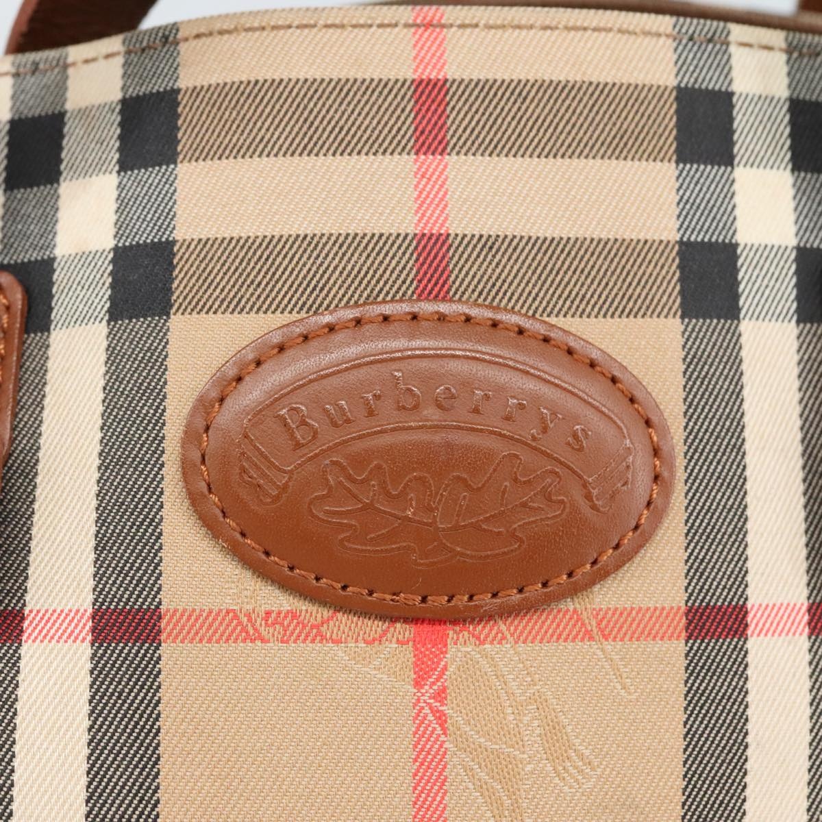Burberry Nova Check Hand Bag Canvas Beige - 10