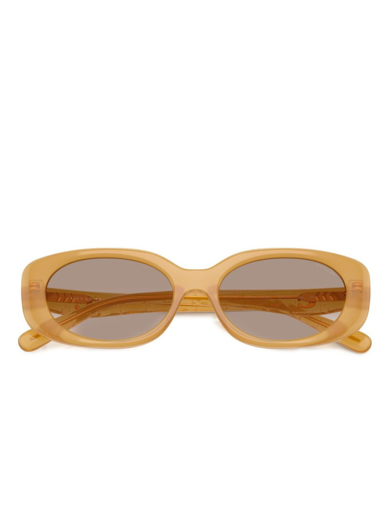 oval-frame logo sunglasses 4
