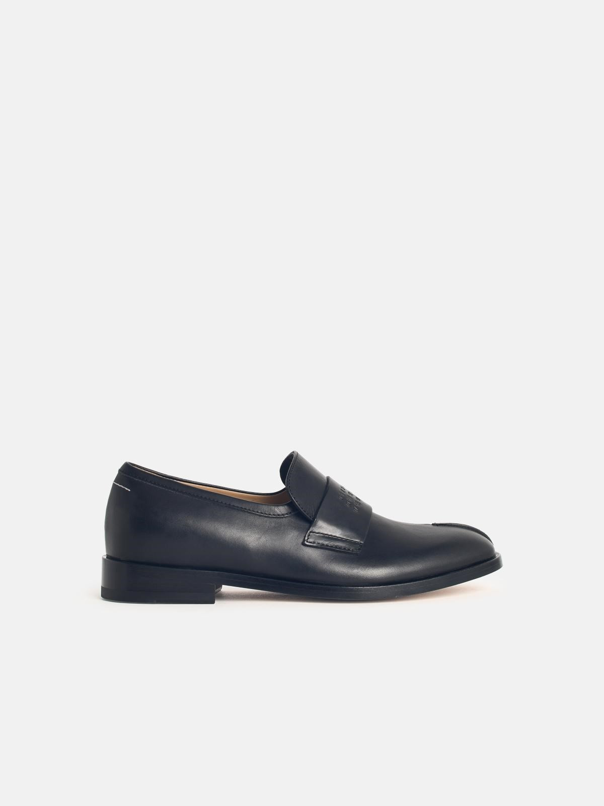 BLACK LEATHER LOAFERS - 1