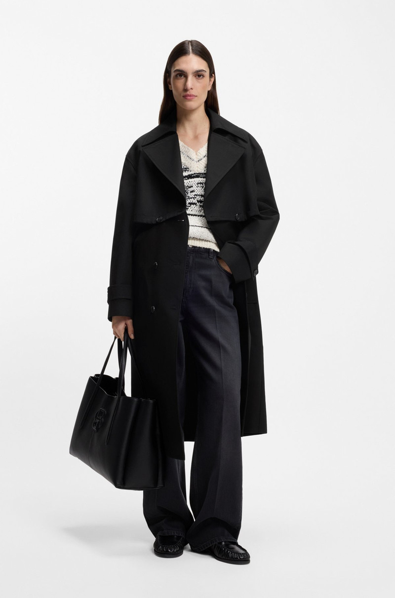 BOSS BELTED TRENCH COAT IN STRETCH COTTON outlook