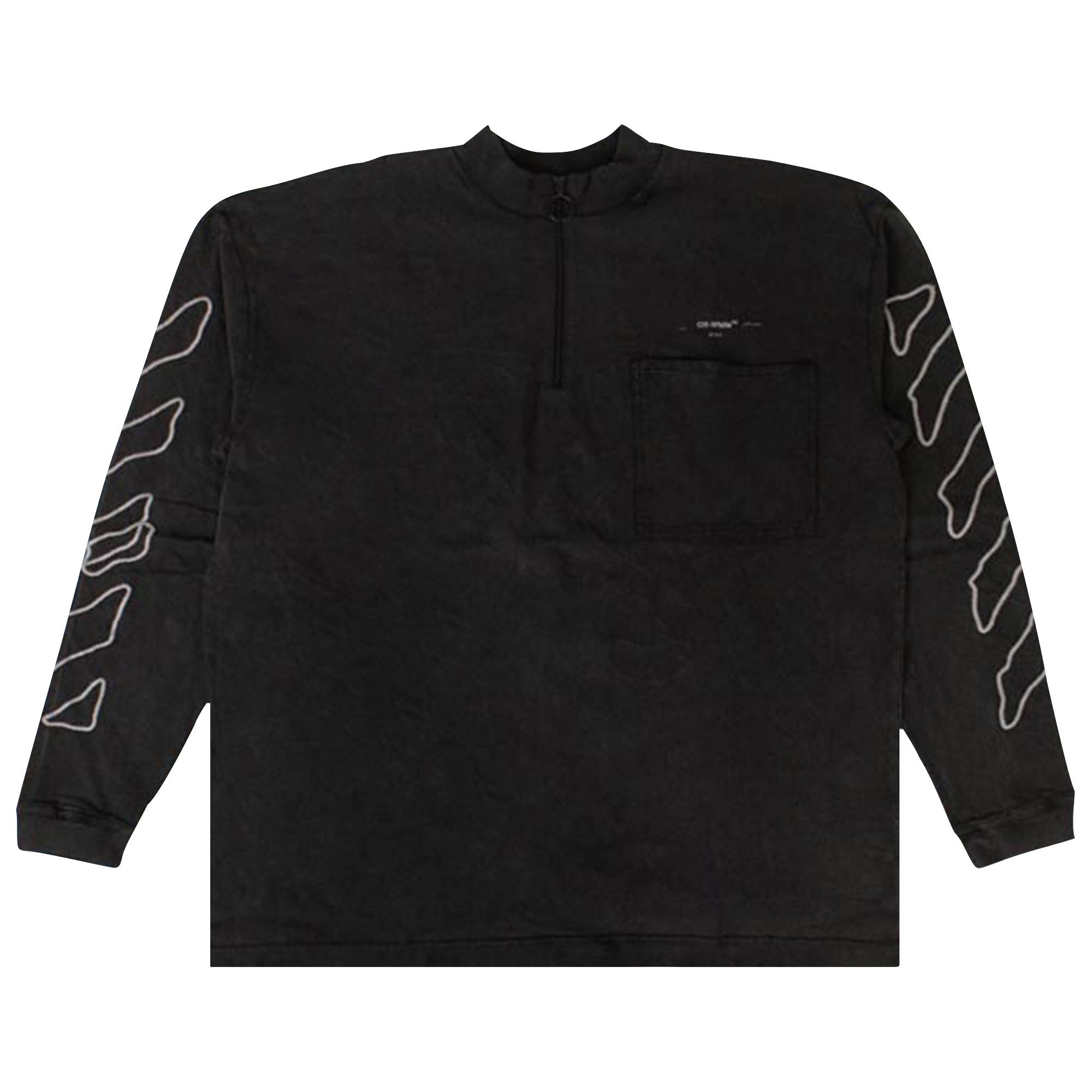Off-White Mock Neck T-Shirt 'Grey' - 1
