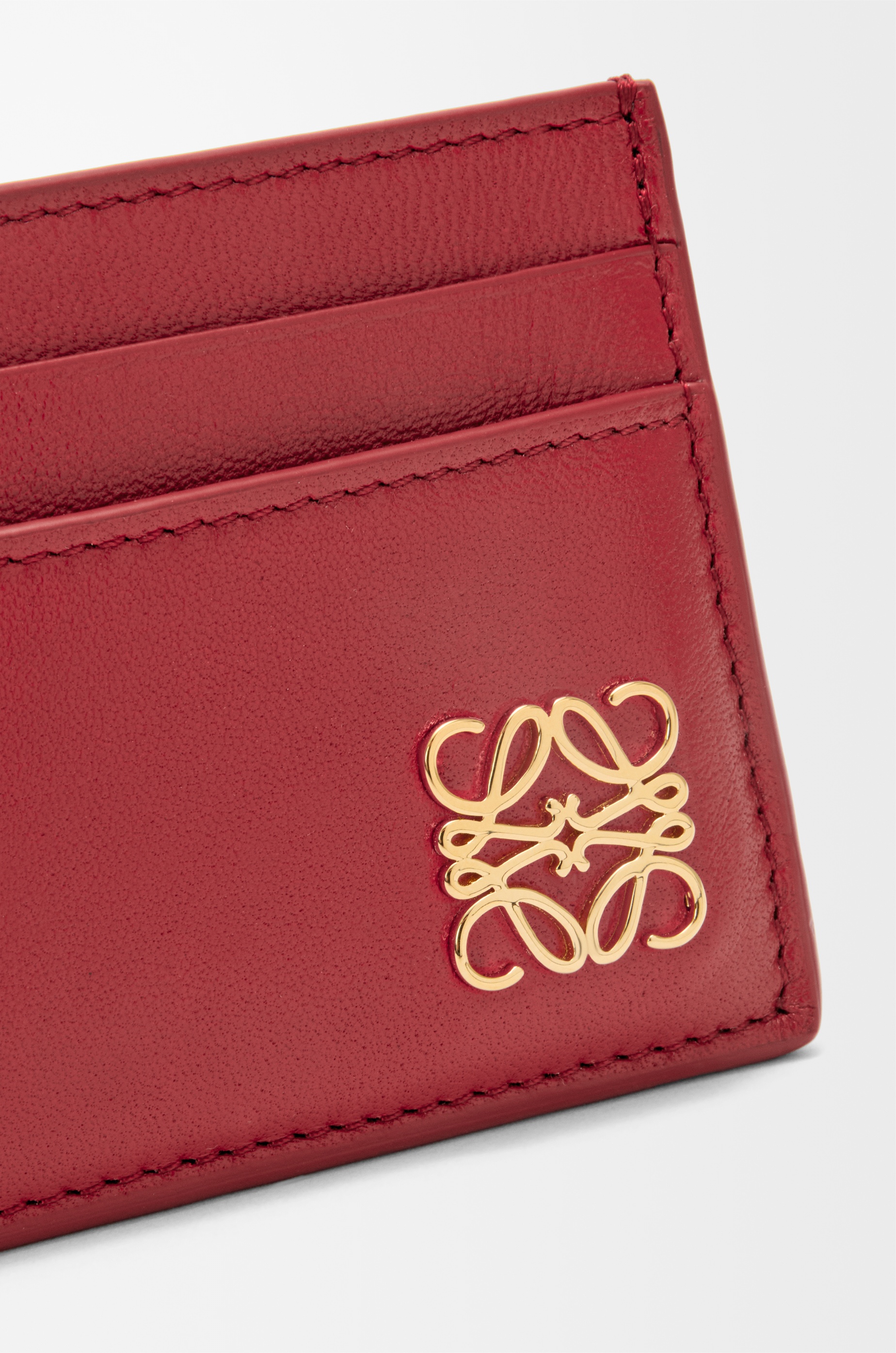 Puffer Anagram plain cardholder in shiny nappa calfskin - 4