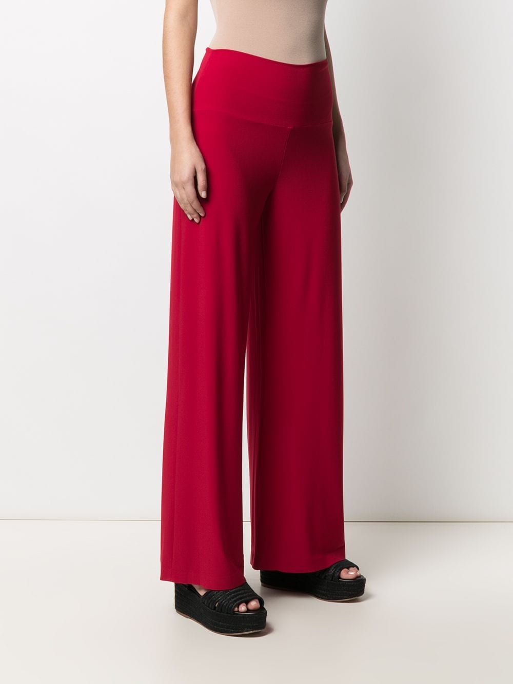 wide-leg flared trousers - 3