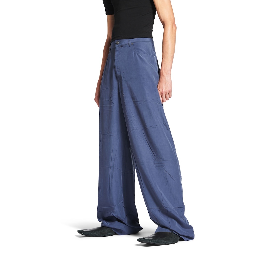 Men's Fluid Denim Pants in Faded Blue - 5
