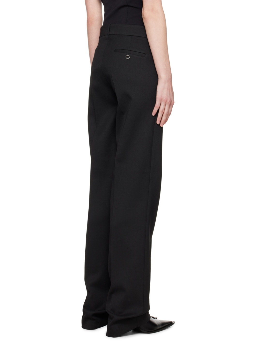 Black Relaxed-Fit Trousers - 3