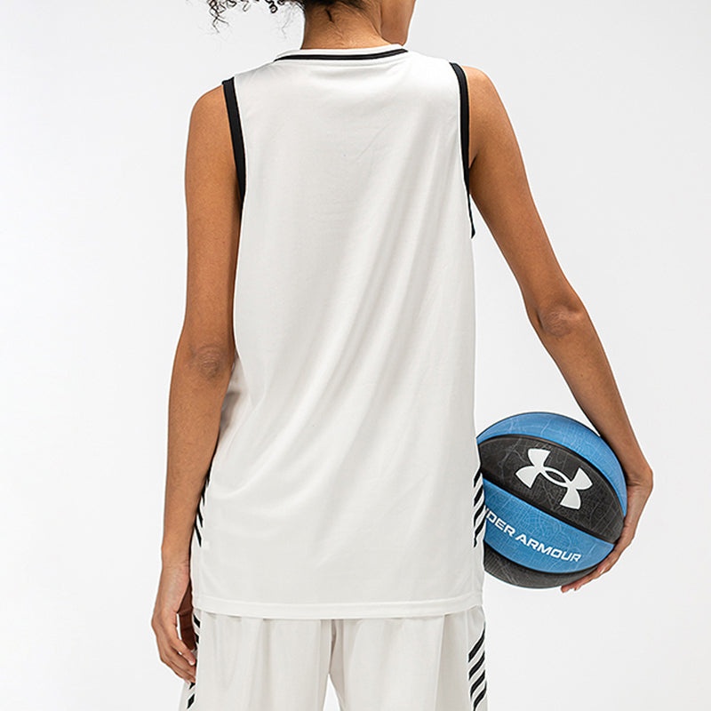 Under Armour Logo Basketball Jersey 'White Black' 21500104-100 - 4