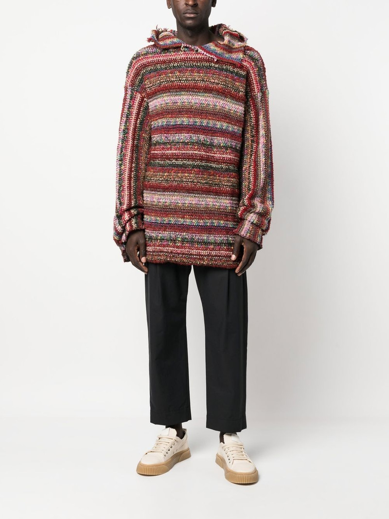 vitelli striped recycled wool hoodie outlook