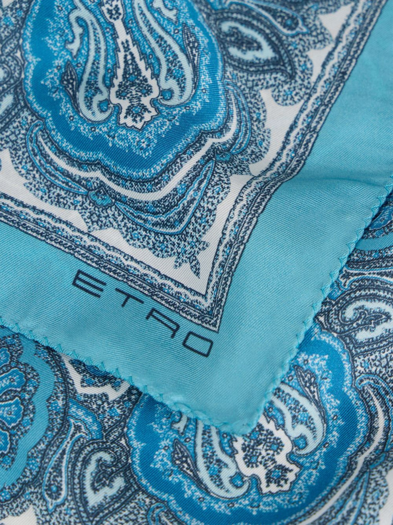 Etro paisley silk pocket square outlook