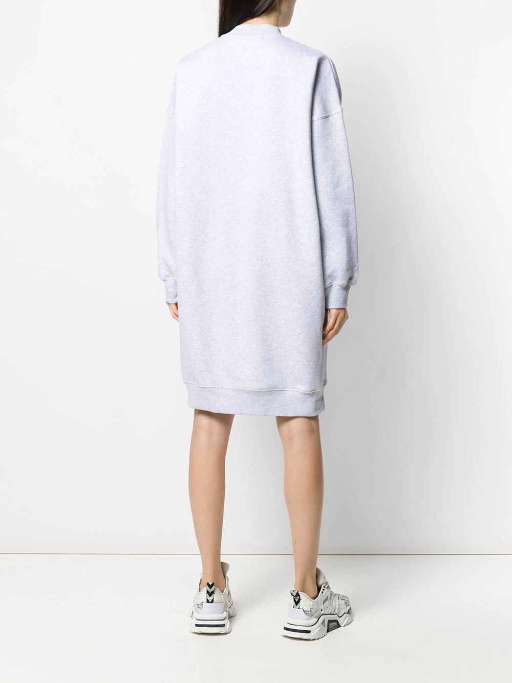 logo print sweater dress - 4