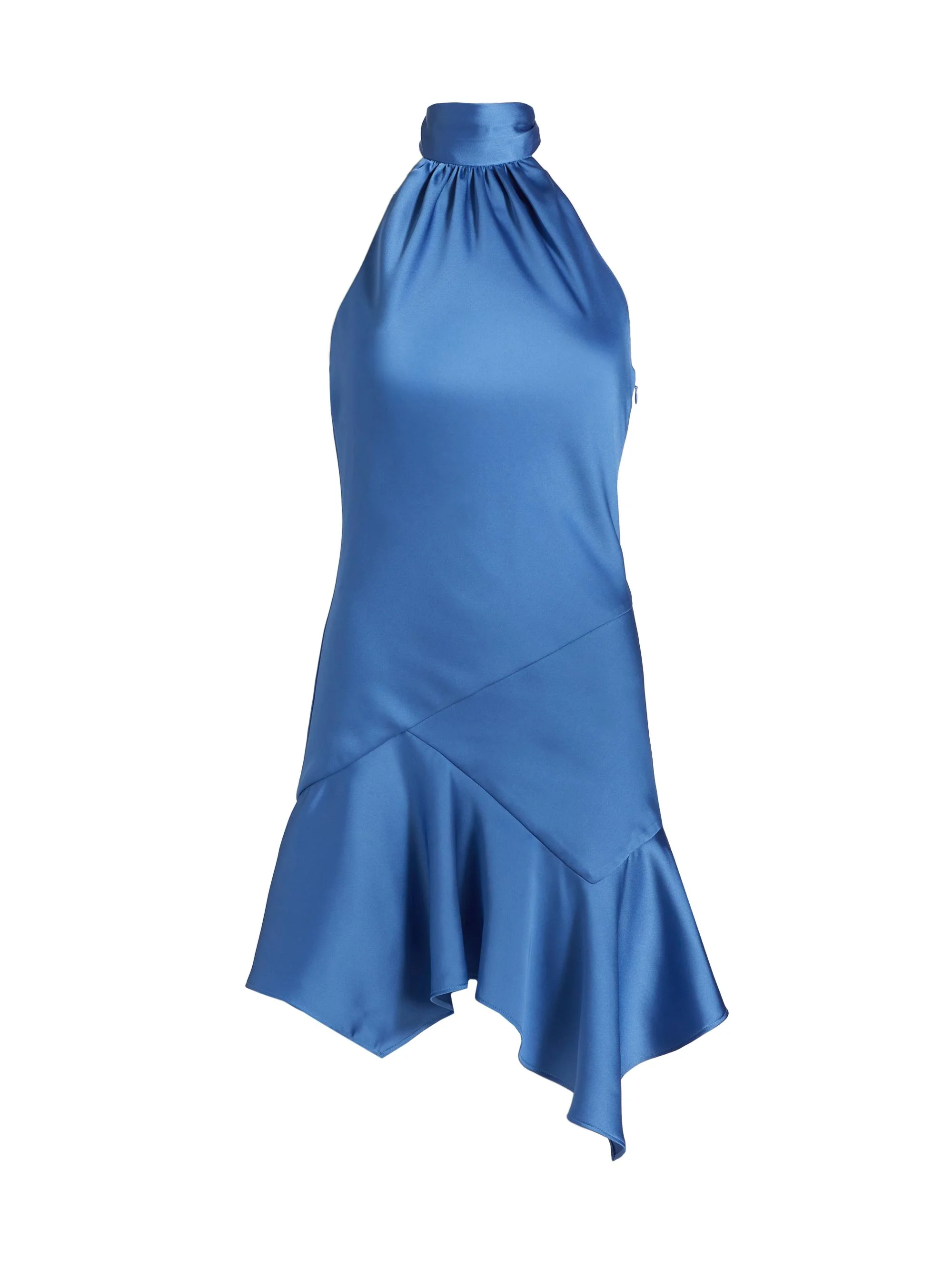 Women's Nari Satin Halter Minidress - Cornflower - 1