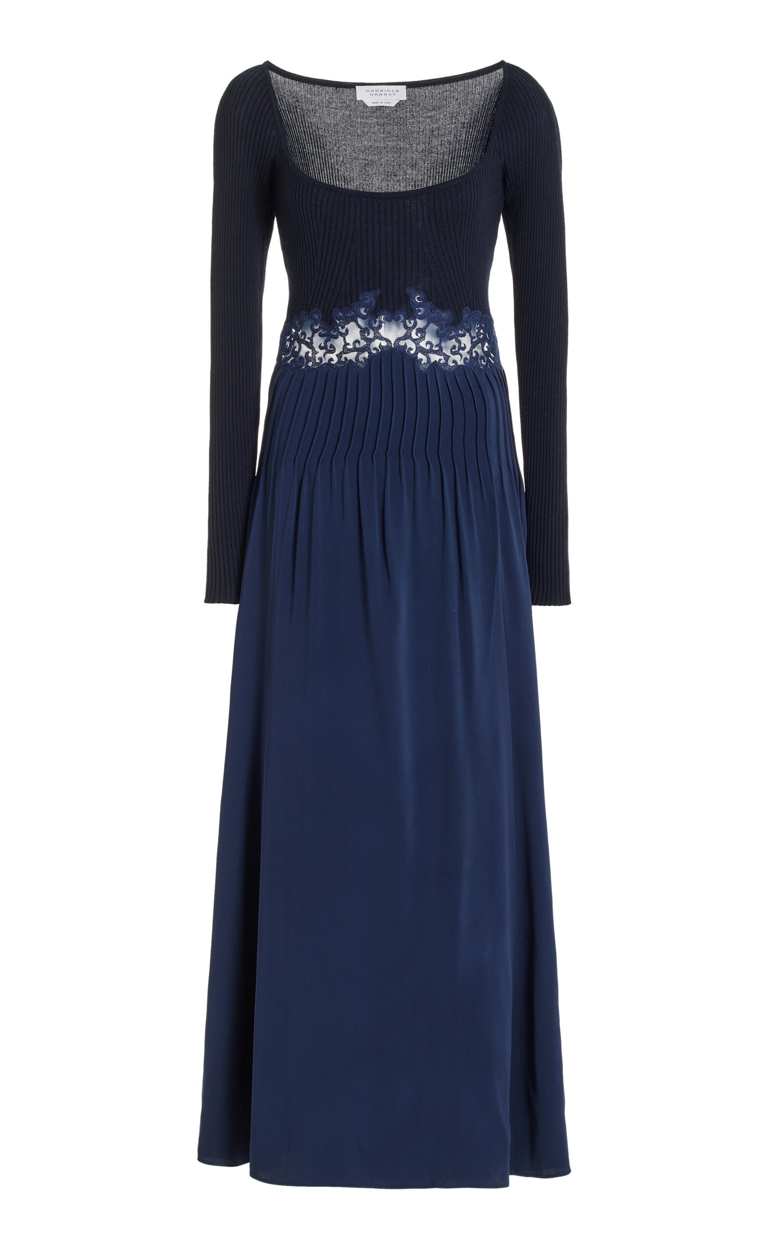 Prior Silk Maxi Dress navy - 1