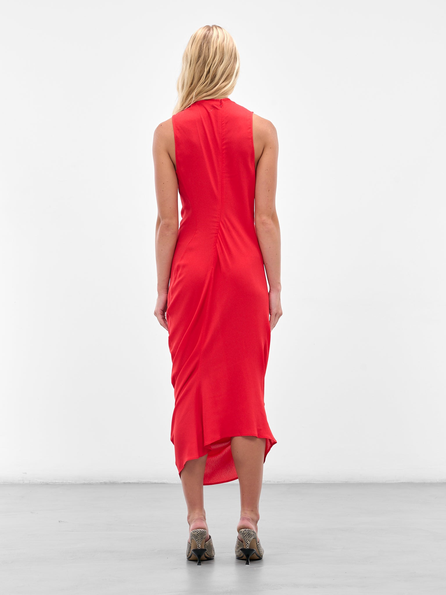 The Red Draped J Dress - 3