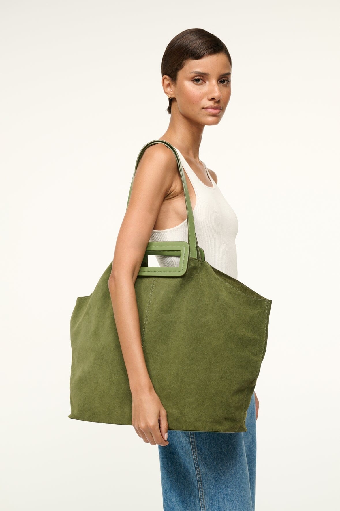 STAUD GRANDE TOTE BAG AVOCADO - 6