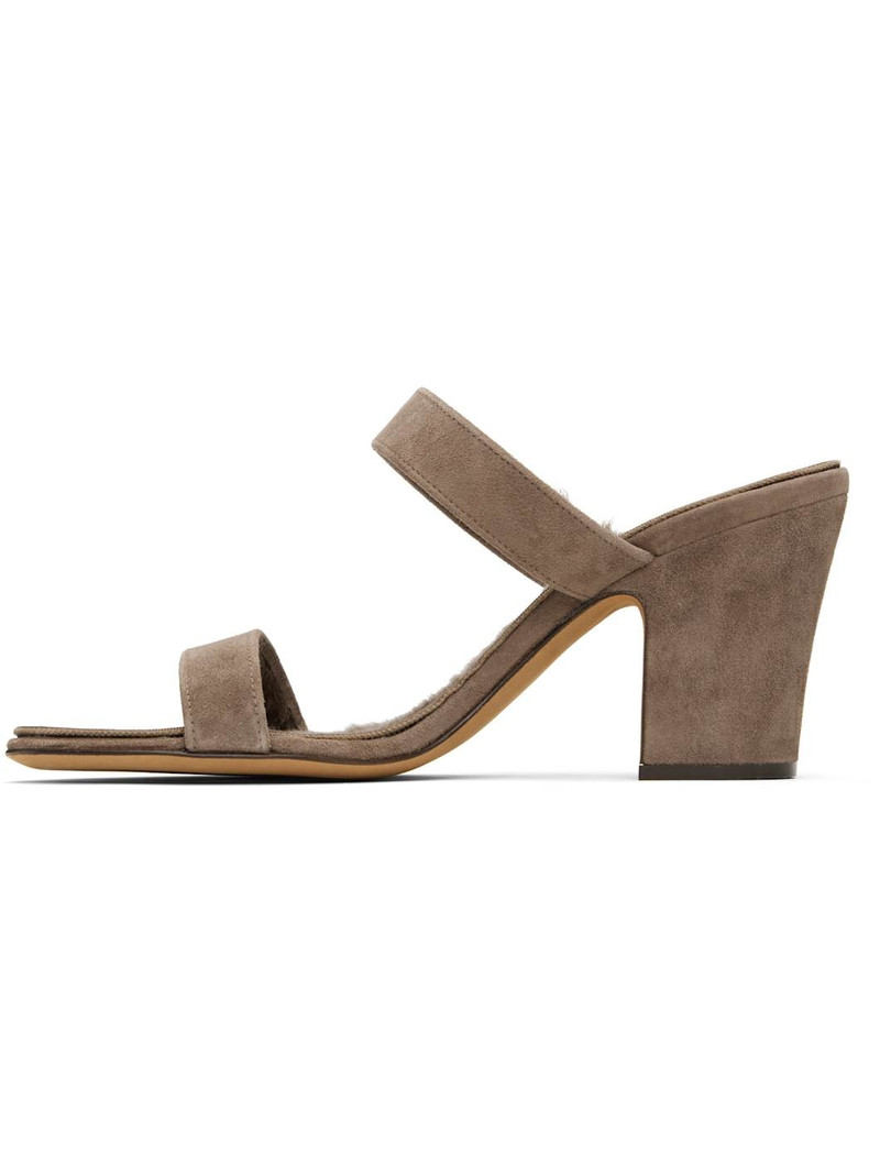 The Row Taupe Anwar Strap Heeled Sandals outlook