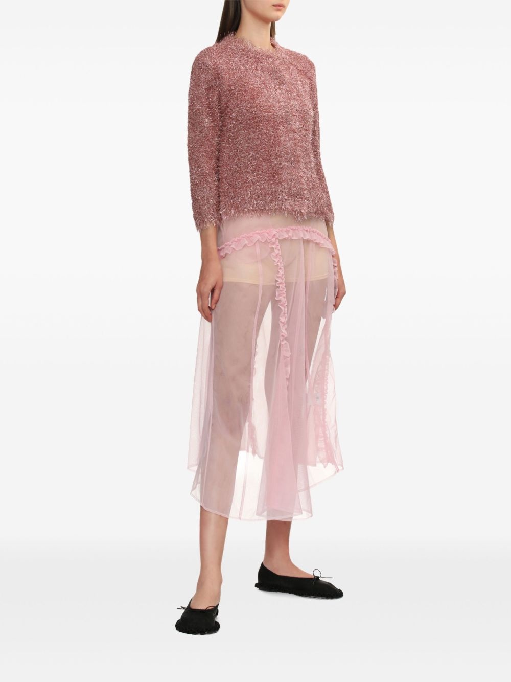 tinsel-knit cardigan - 2